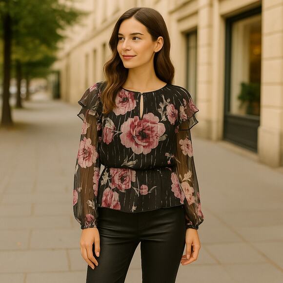 Walter Baker Evelyn Top Floral Print - Picture 1 of 6